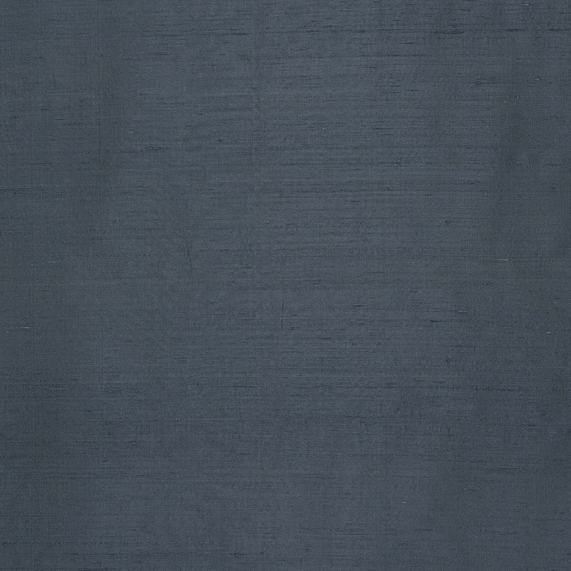 Deep slate navy silk fabric with a fine horizontal texture and soft sheen