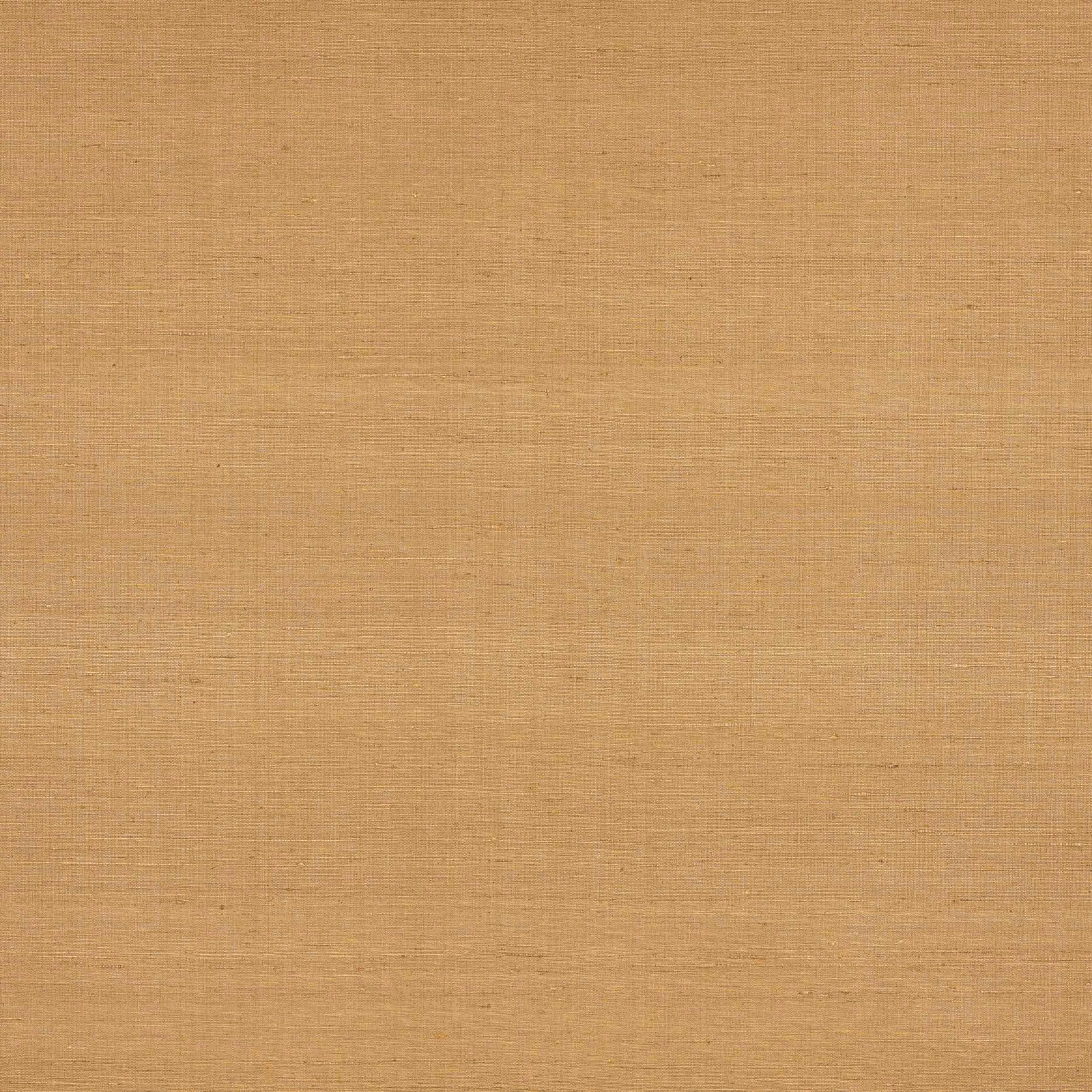 Warm cumin silk wallcovering with fine horizontal striations and subtle tonal sheen