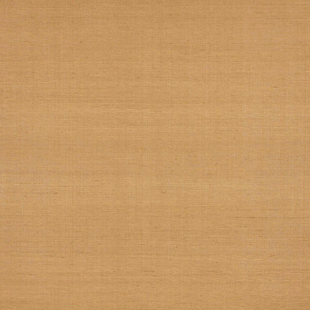 Warm cumin silk wallcovering with fine horizontal striations and subtle tonal sheen