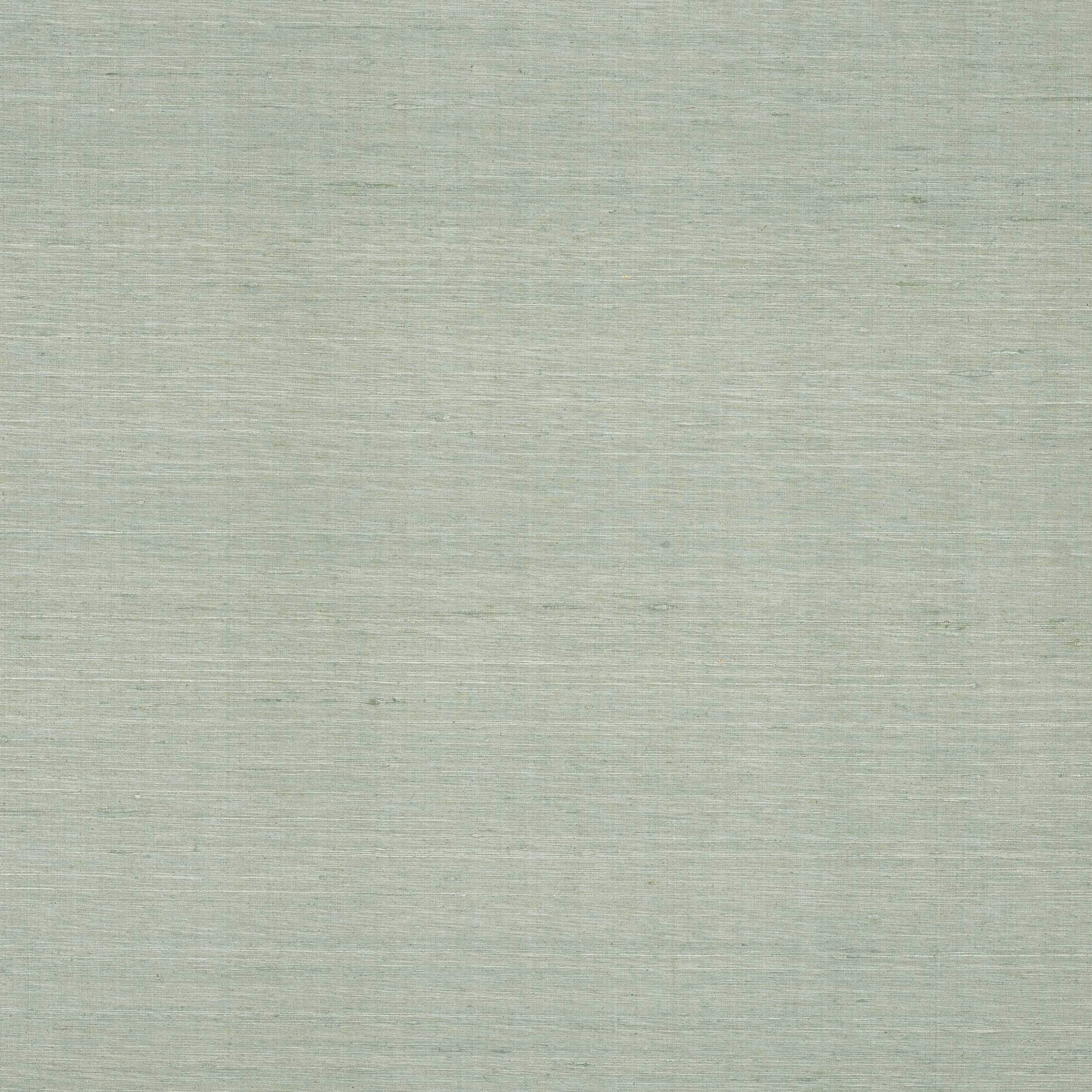 Pale jade-green silk wallcovering with fine horizontal striations and softly mottled depth