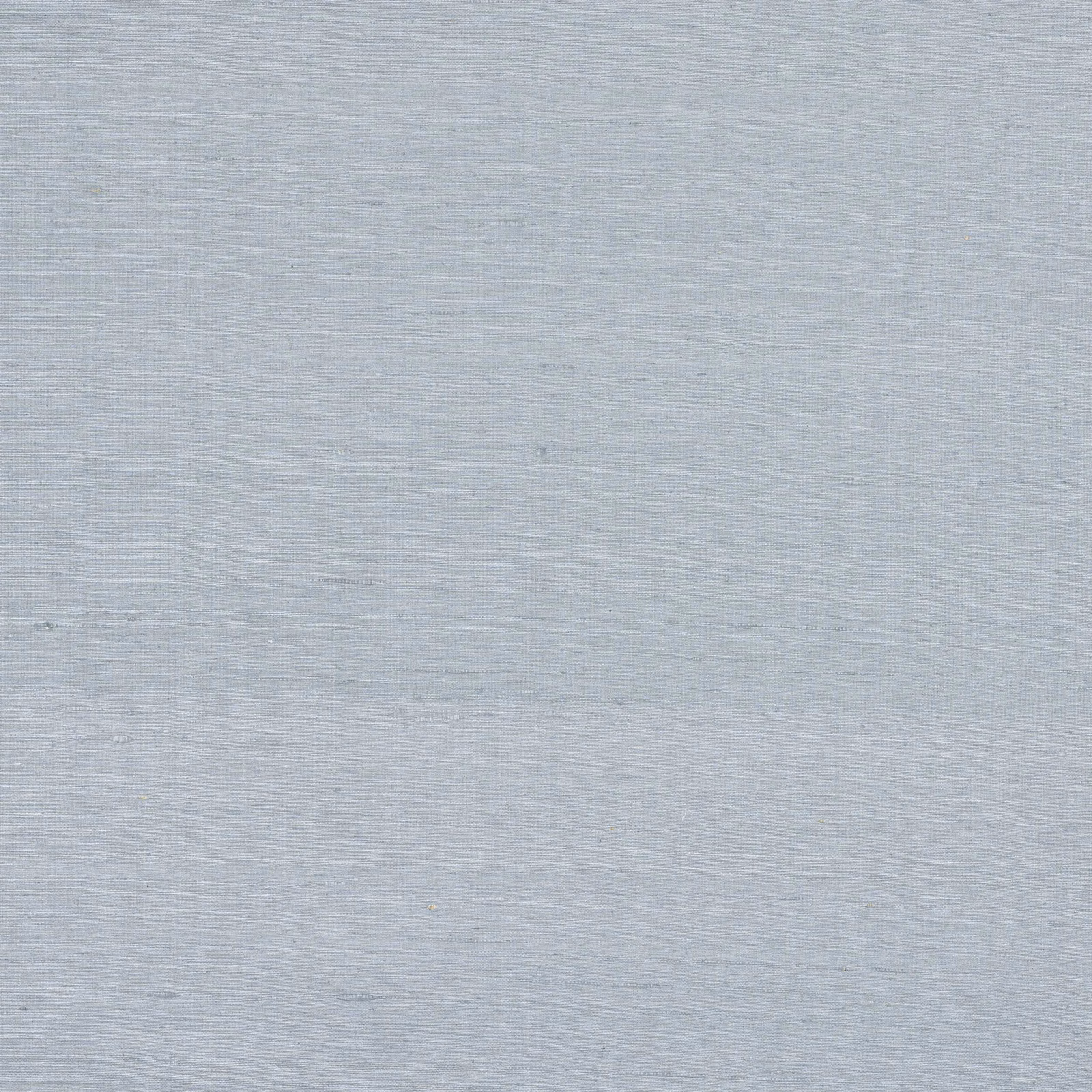 Pale blue-grey silk wallcovering with fine horizontal striations and subtle sheen