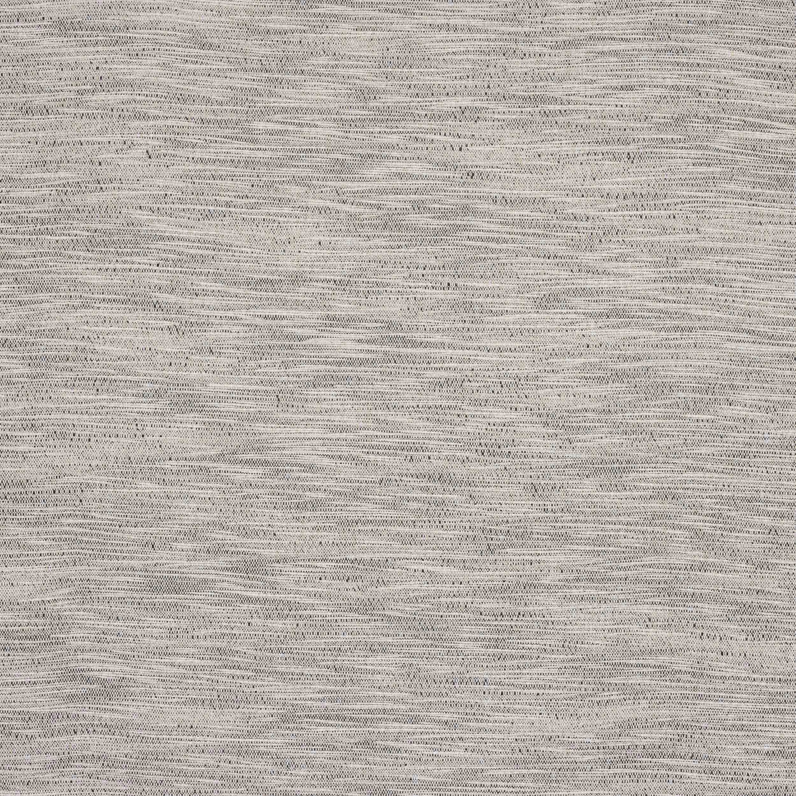 Soft cinder grey woven fabric with fine horizontal striations and flecked texture
