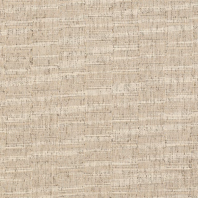 Close-up of a soft sandy beige woven fabric with a subtle grid texture