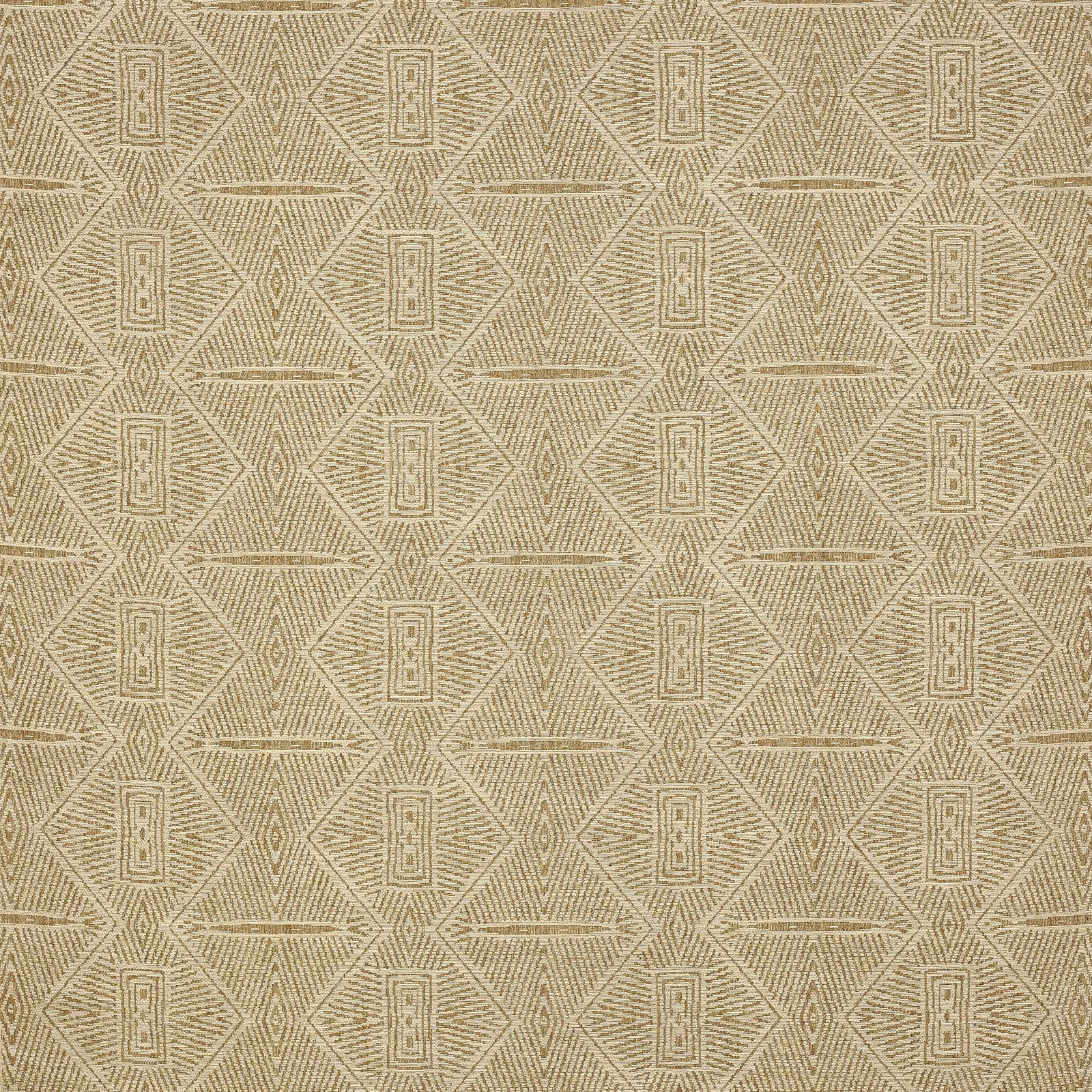 Bronze-gold geometric woven fabric with small repeat and textured diamond motifs