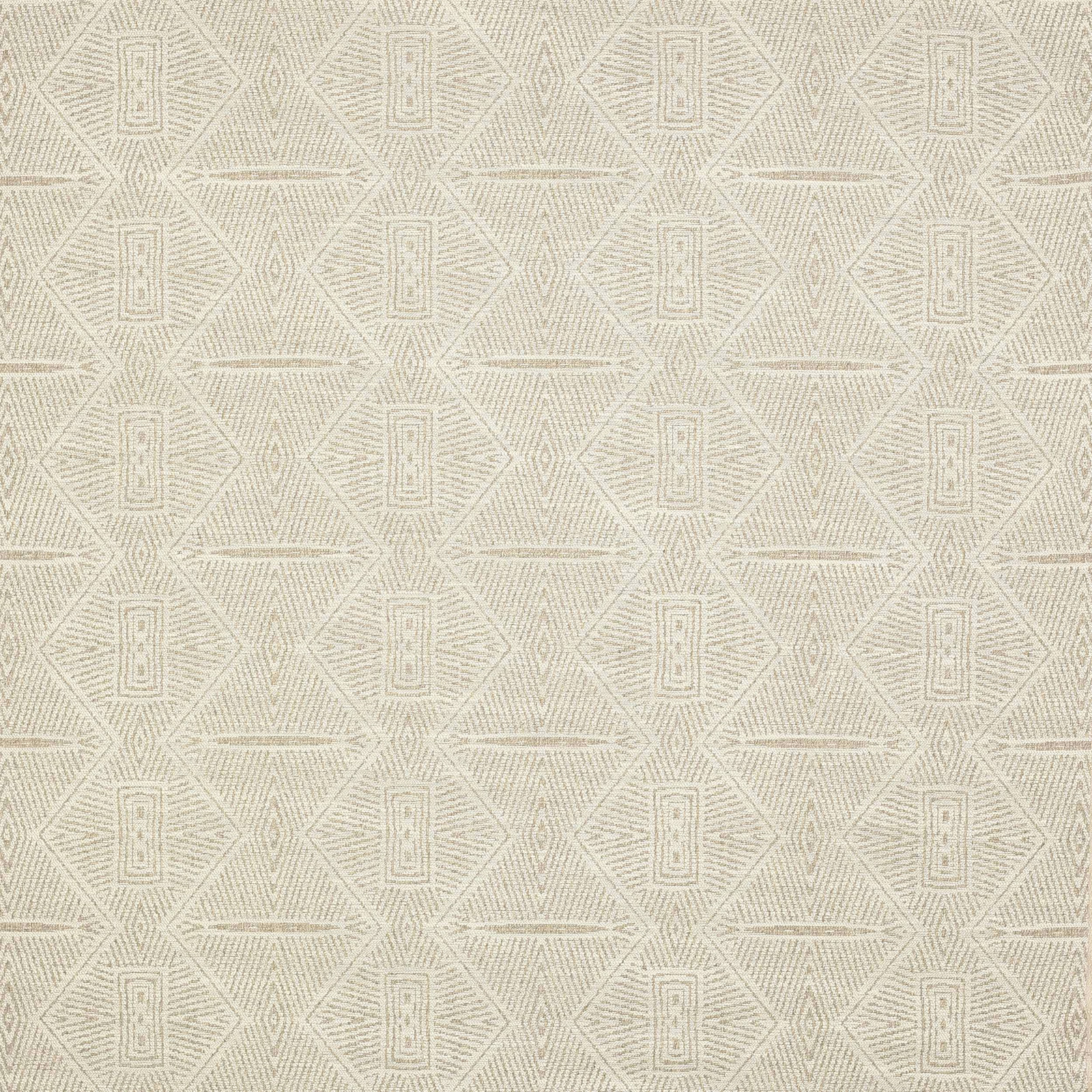 Soft ivory geometric woven fabric with subtle raised diamond pattern
