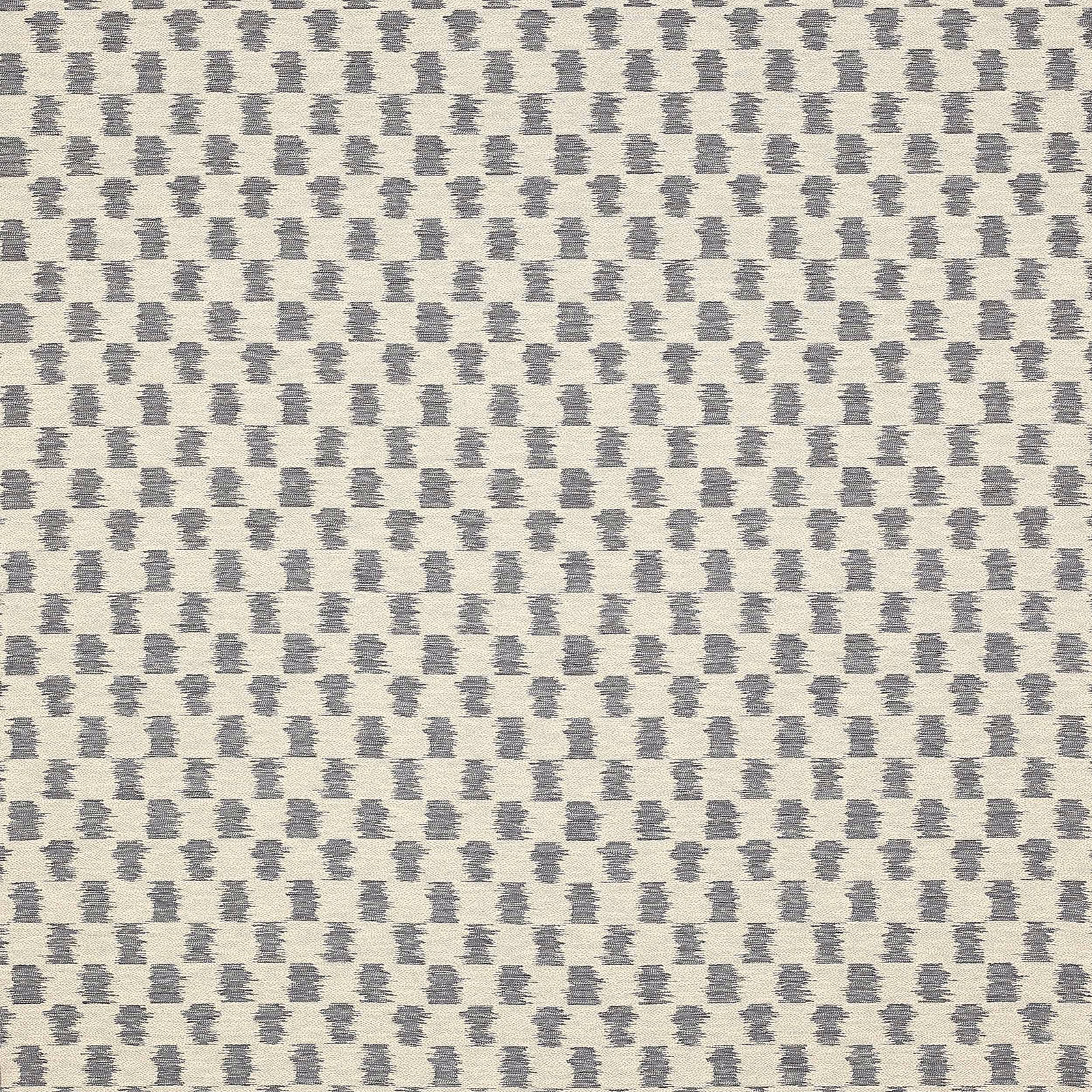 Cream ground fabric with small blue-grey textured dash motif