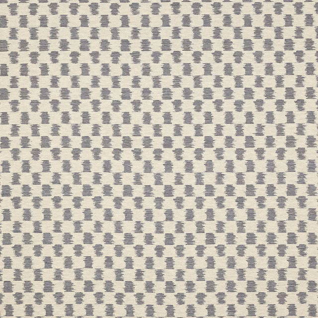 Cream ground fabric with small blue-grey textured dash motif