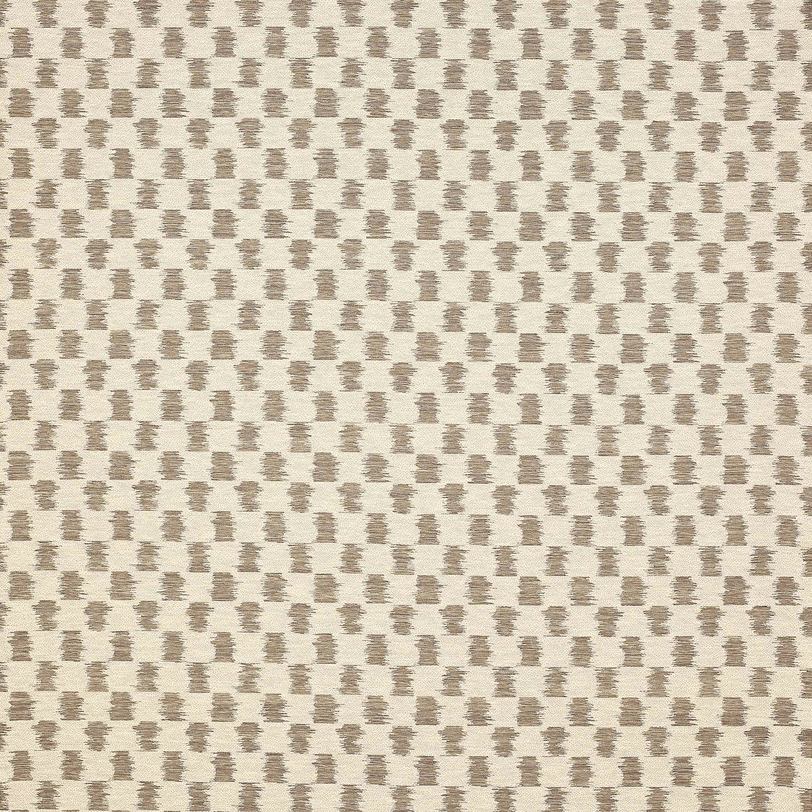 Small geometric woven fabric in smoke beige and taupe on a pale ground