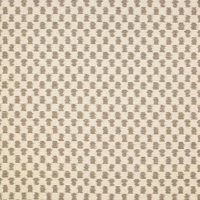 Small geometric woven fabric in smoke beige and taupe on a pale ground