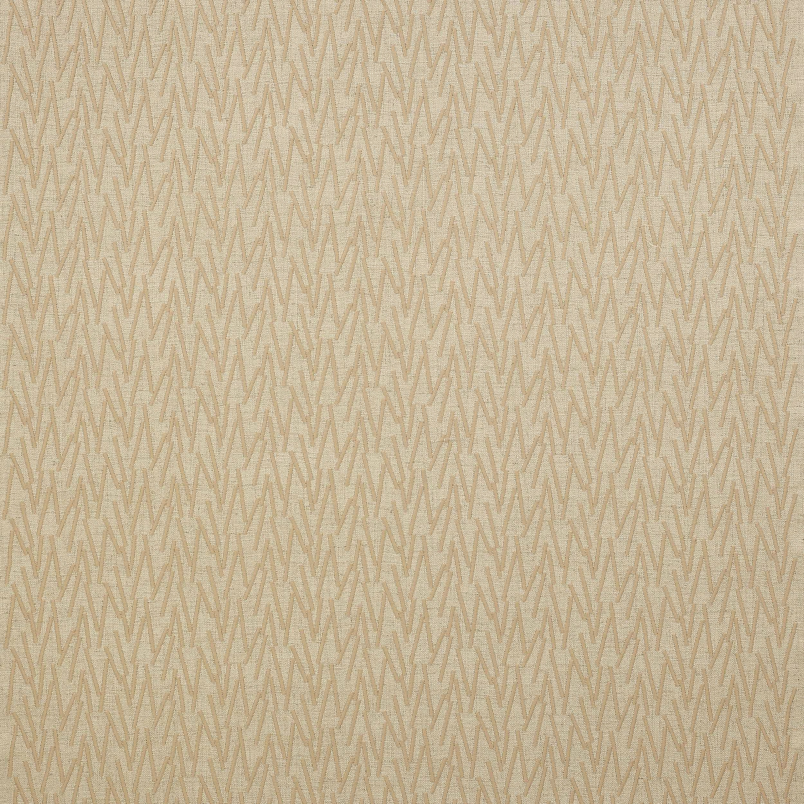 Warm cream woven fabric with small zigzag pattern and subtle clay tonal contrast