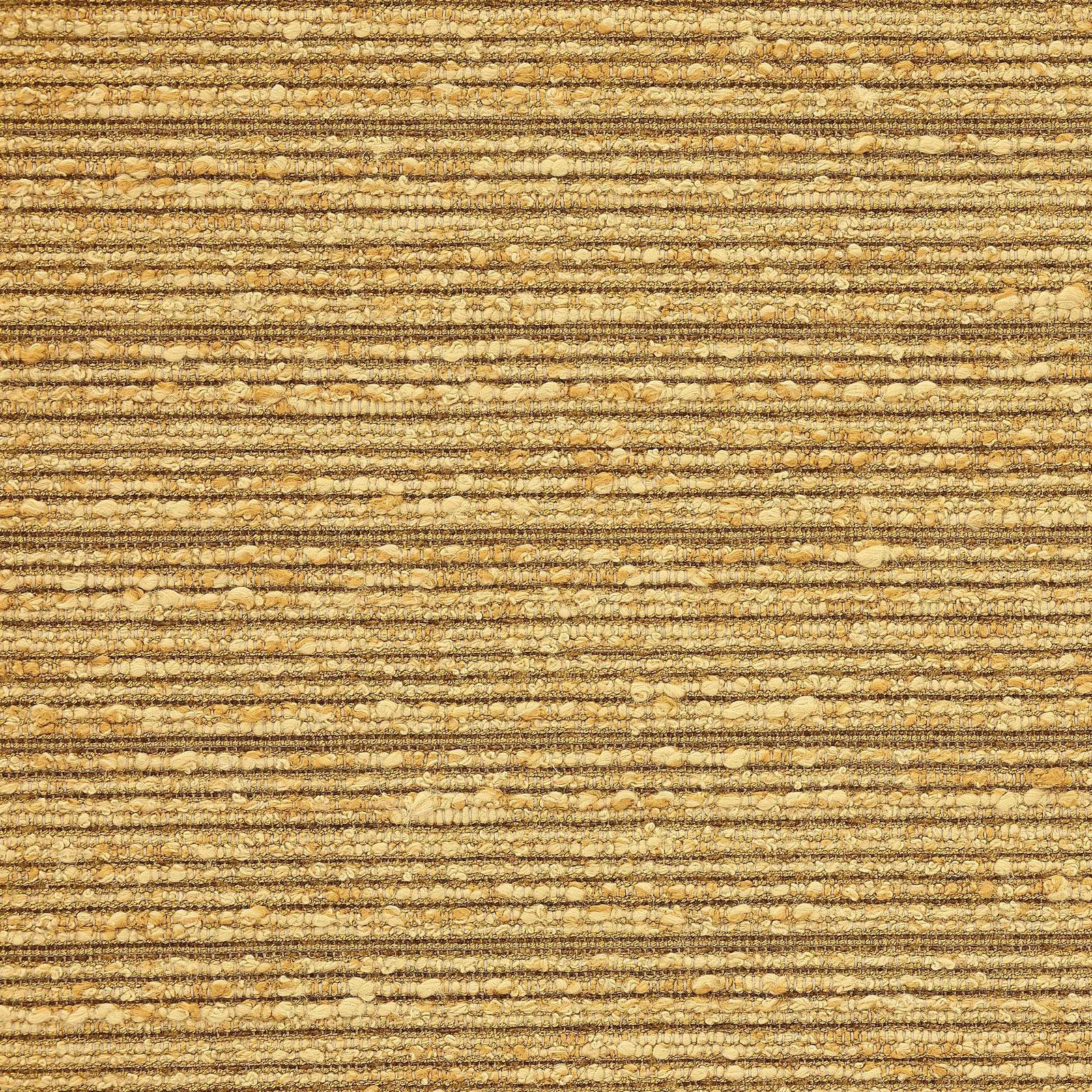 Close-up of warm honey-gold woven fabric with horizontal ribbed texture