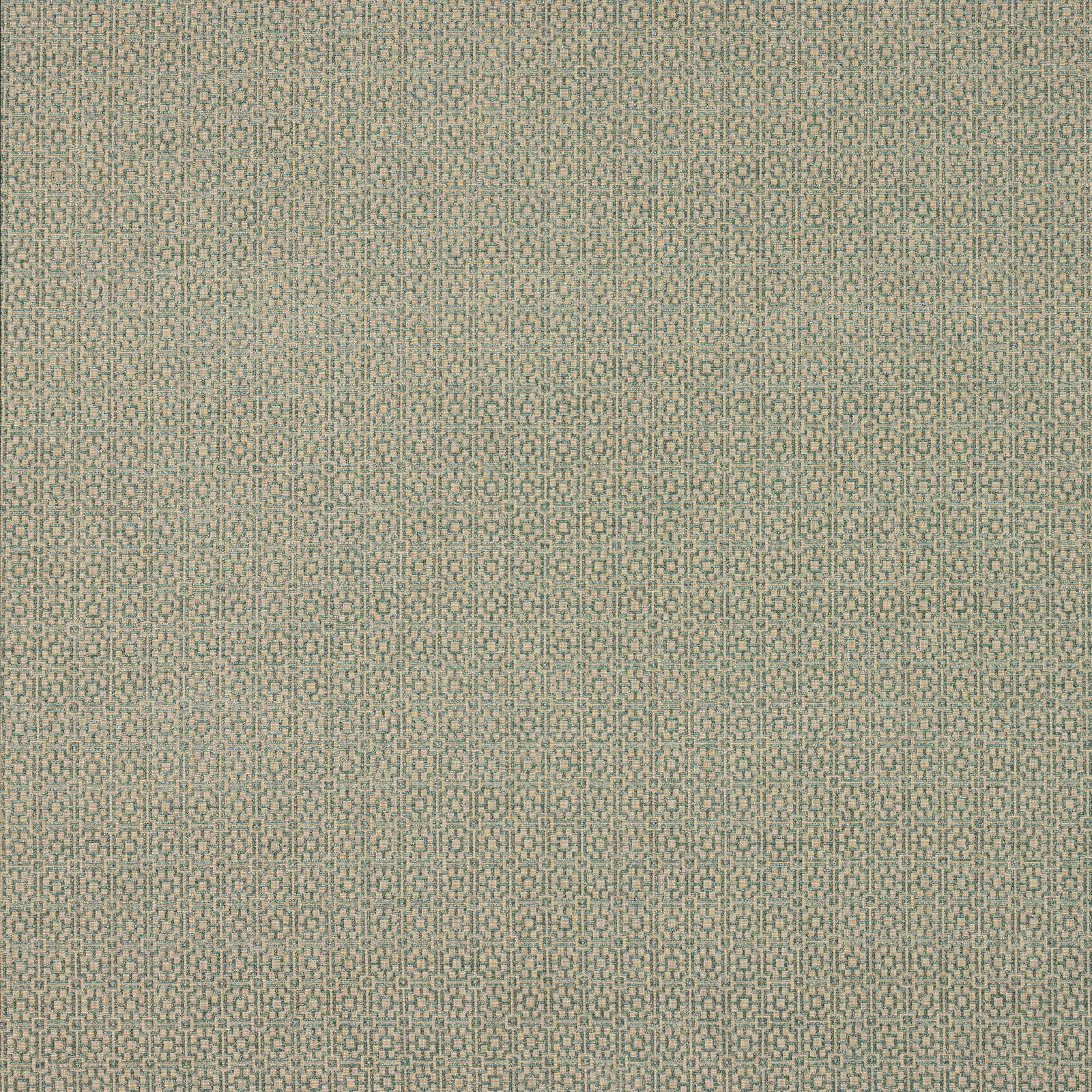 Close-up of small geometric woven fabric in muted old blue and grey tones