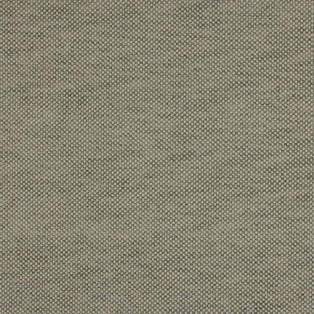 Close-up of a soft celadon green woven fabric with fine grid texture