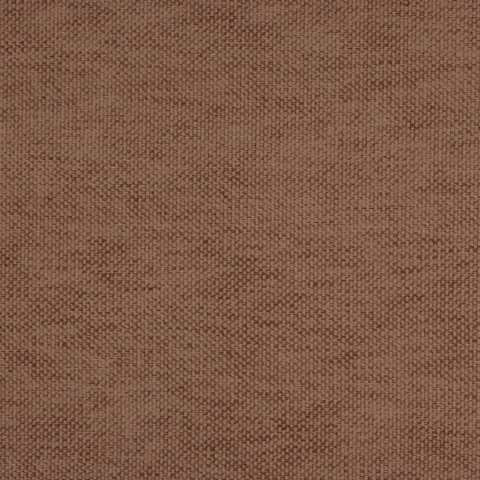 Close-up of a small coral terracotta checked woven fabric with a textured surface.