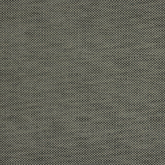 Close-up of muted spruce green micro-check woven fabric with fine textured surface
