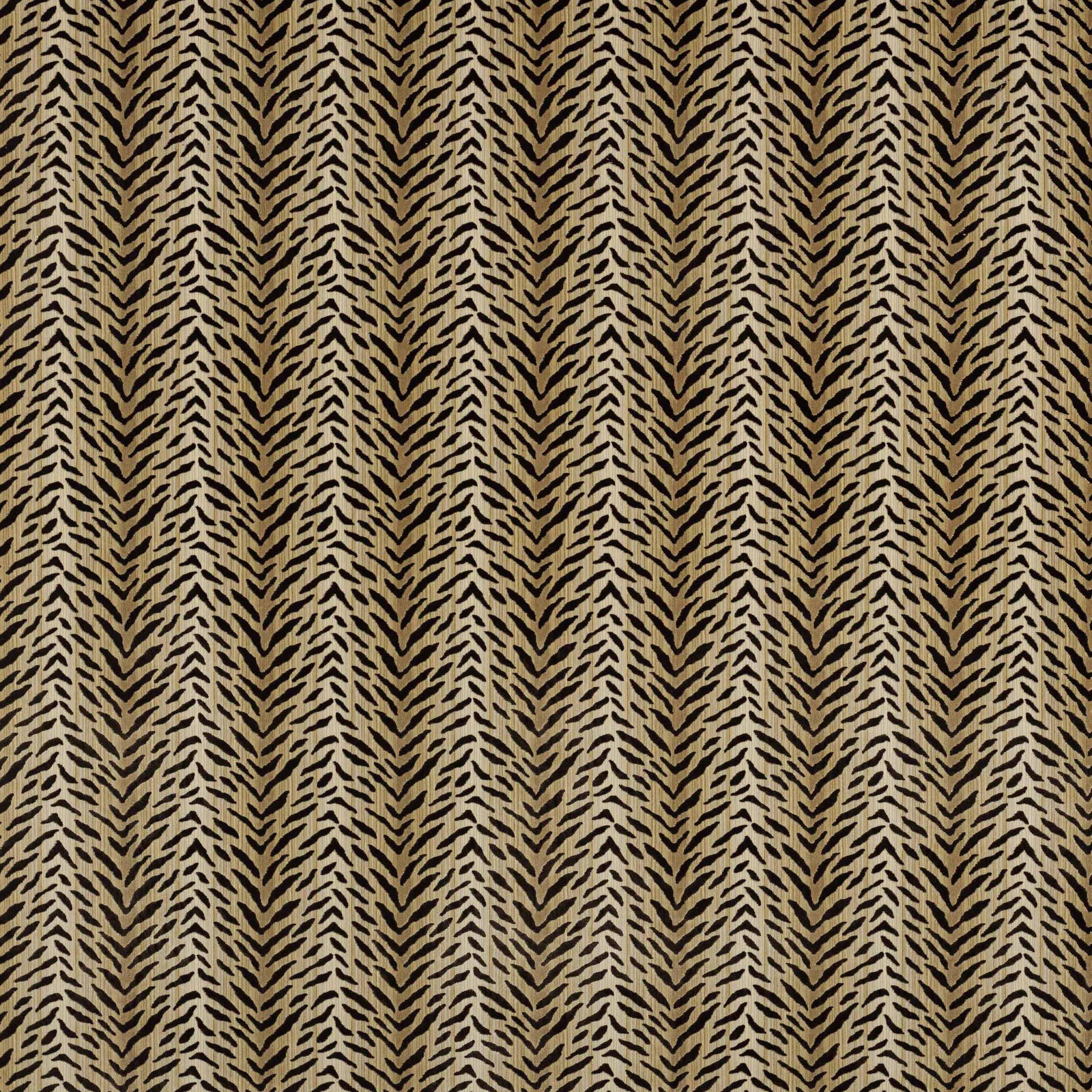 Charcoal brown chevron weave on a warm beige ground, tightly repeated