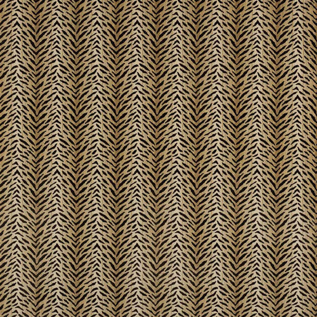 Charcoal brown chevron weave on a warm beige ground, tightly repeated