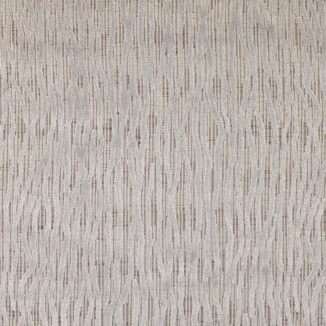 Pale silver and gold vertical strie fabric with fine irregular stripe texture
