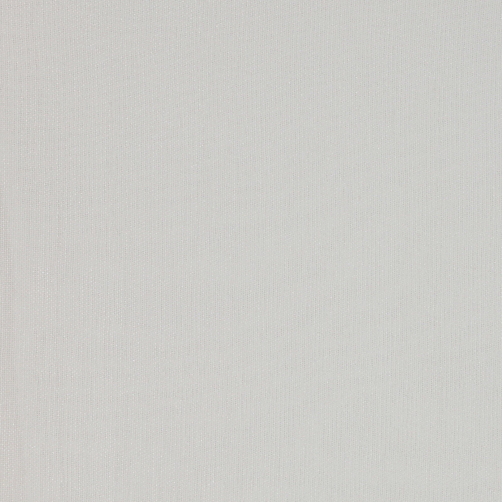 Pale snowy white plain-woven fabric swatch with fine vertical texture