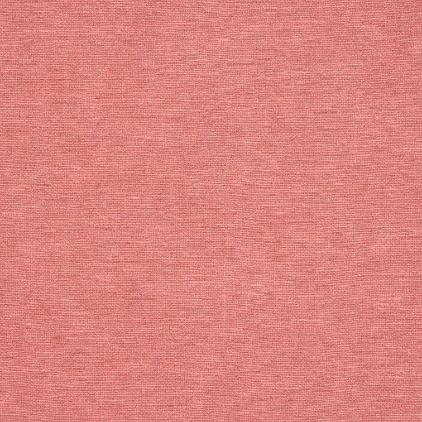 Soft coral pink plain woven fabric with a fine linen texture