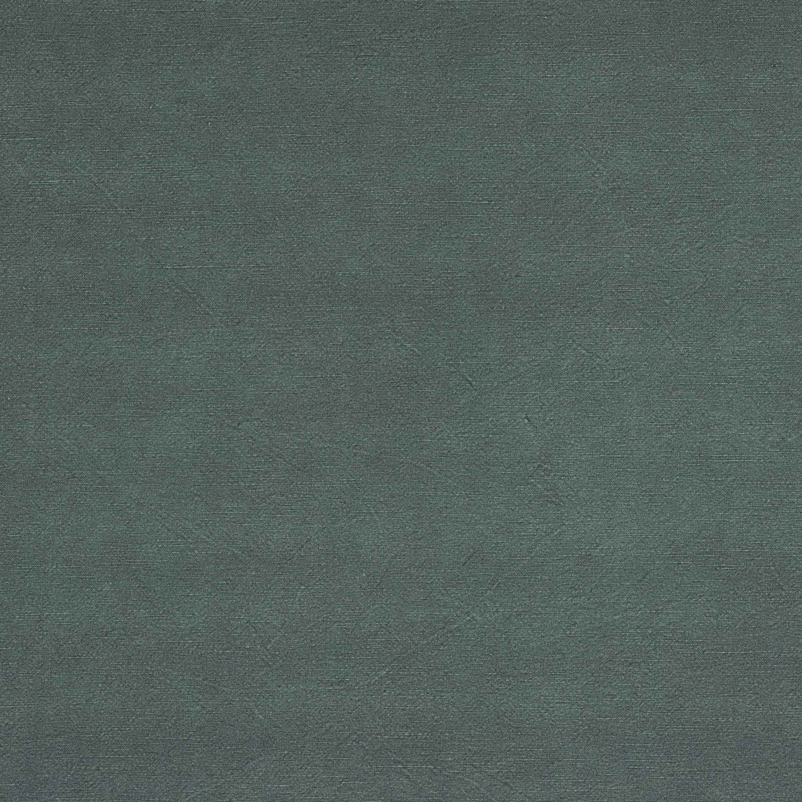 Muted forest green plain woven fabric with fine horizontal texture