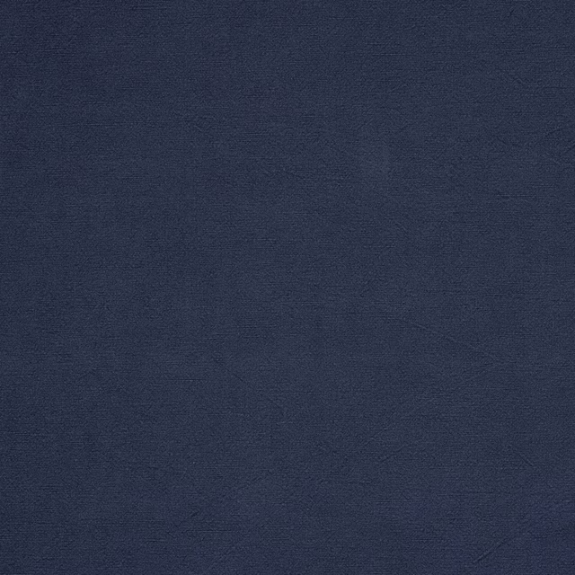Deep navy plain woven fabric with a subtle cotton-linen texture