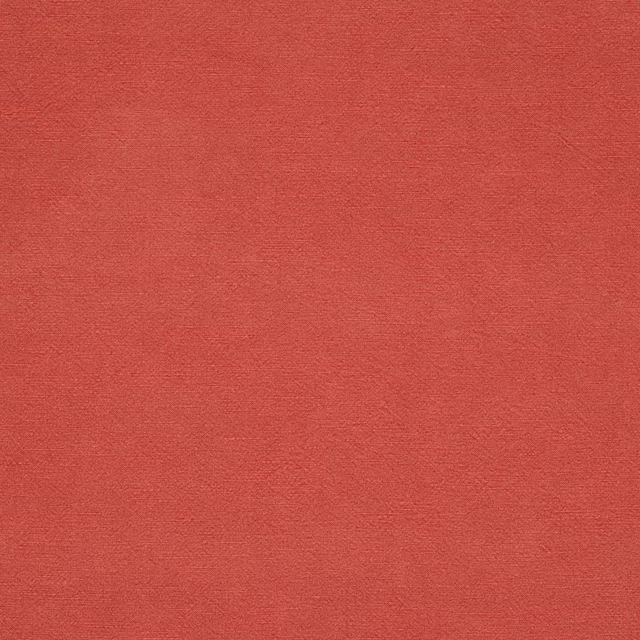 Plain soft coral-red fabric with a fine linen weave texture