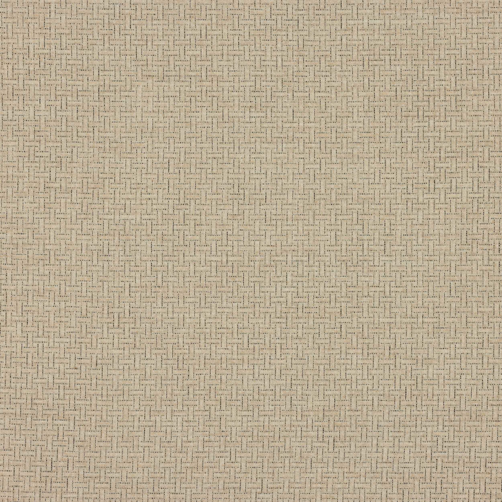 Soft sand beige woven fabric with a fine basket texture and subtle grid pattern