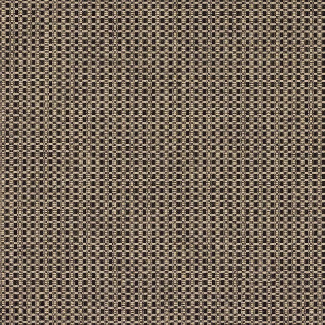 Close-up of a small ebony and beige woven check fabric