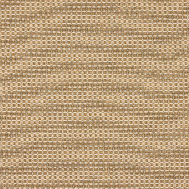 Close-up of a warm honey-beige woven fabric with a small grid texture