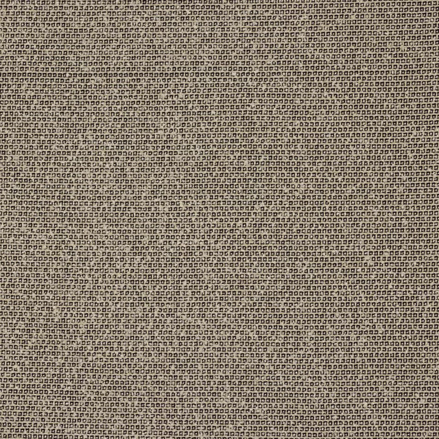 Close-up of a black and stone small-scale woven fabric with a neat textured surface.