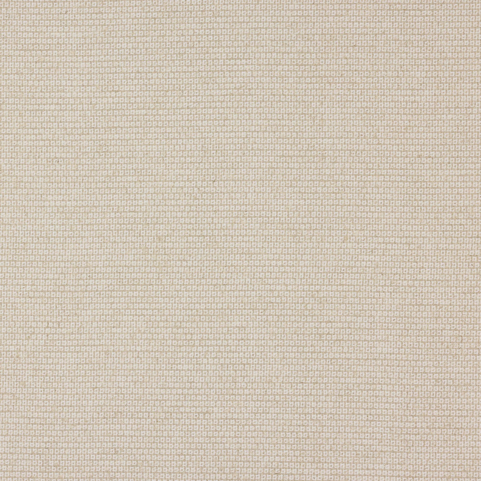 Close-up of soft clay-beige woven fabric with a tiny geometric grid texture