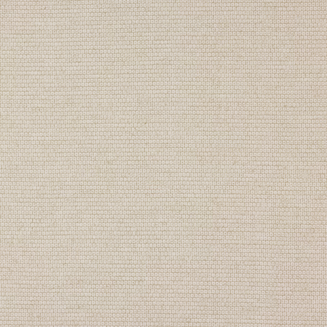 Close-up of soft clay-beige woven fabric with a tiny geometric grid texture