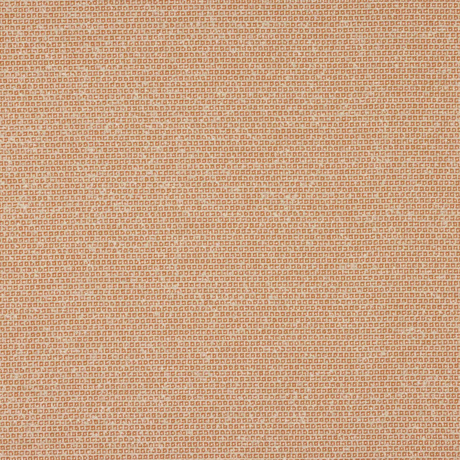 Close-up of a small geometric weave in warm copper and peach tones