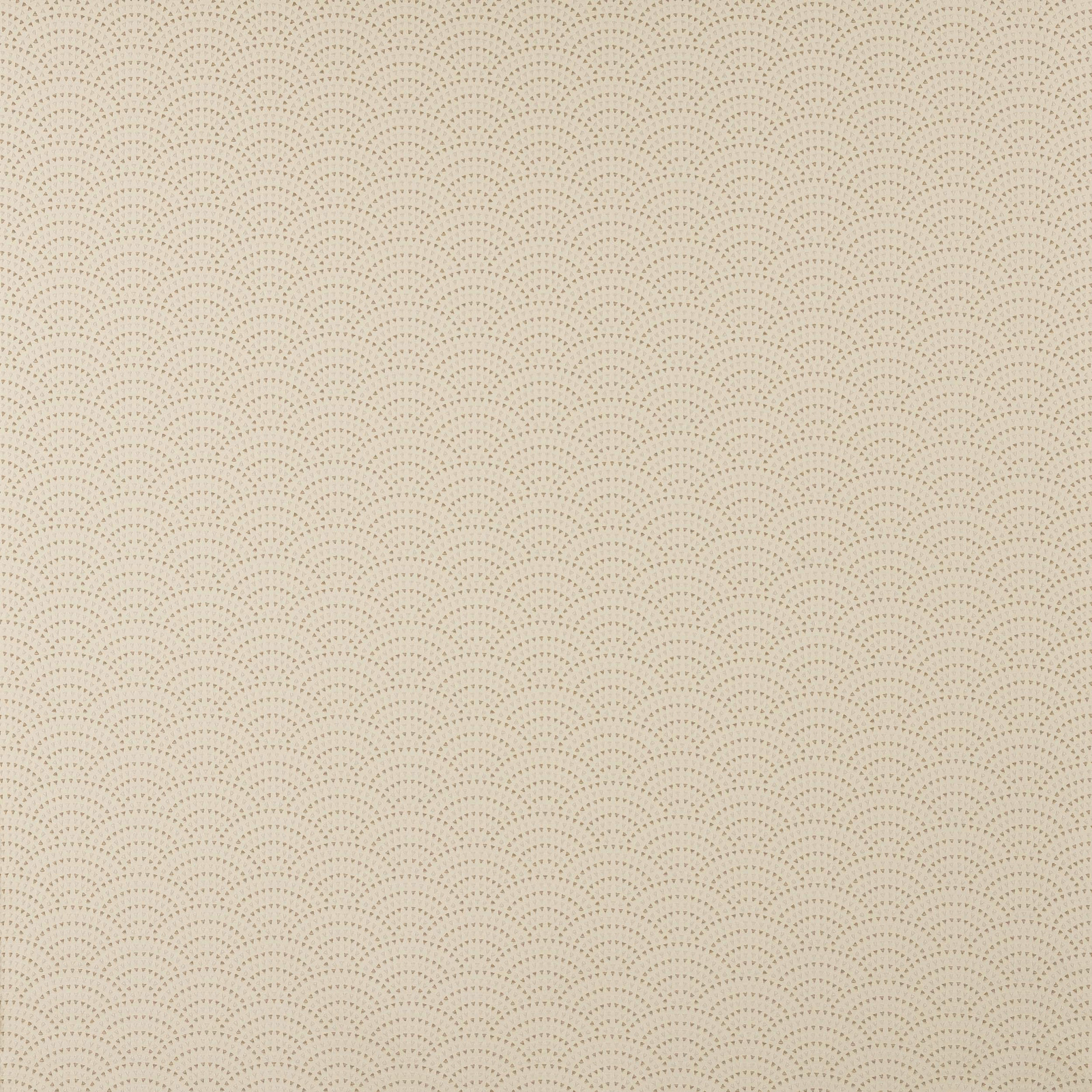 Pale cream fabric with tiny scalloped dot repeat and subtle woven texture