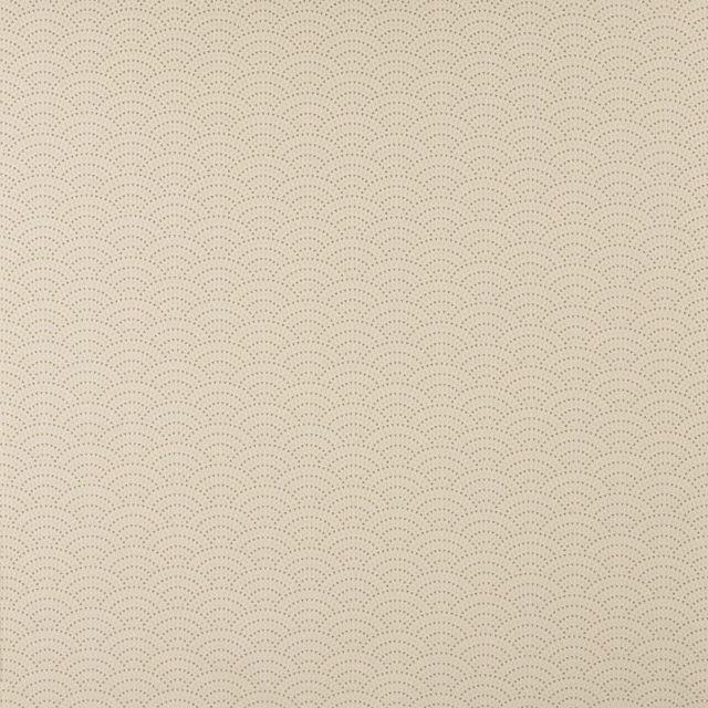 Pale cream fabric with tiny scalloped dot repeat and subtle woven texture