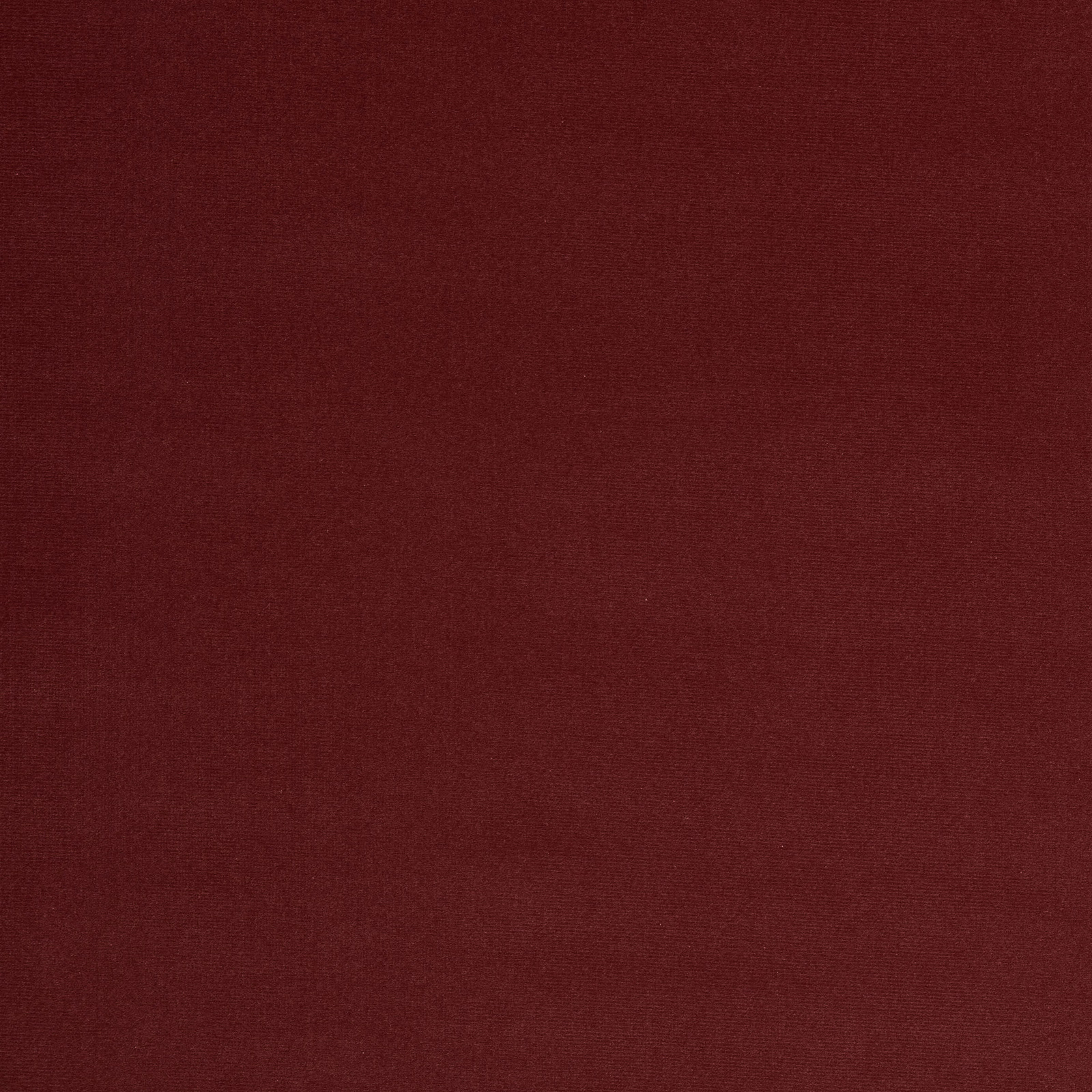 Deep brick red plain woven fabric swatch with a fine matte texture