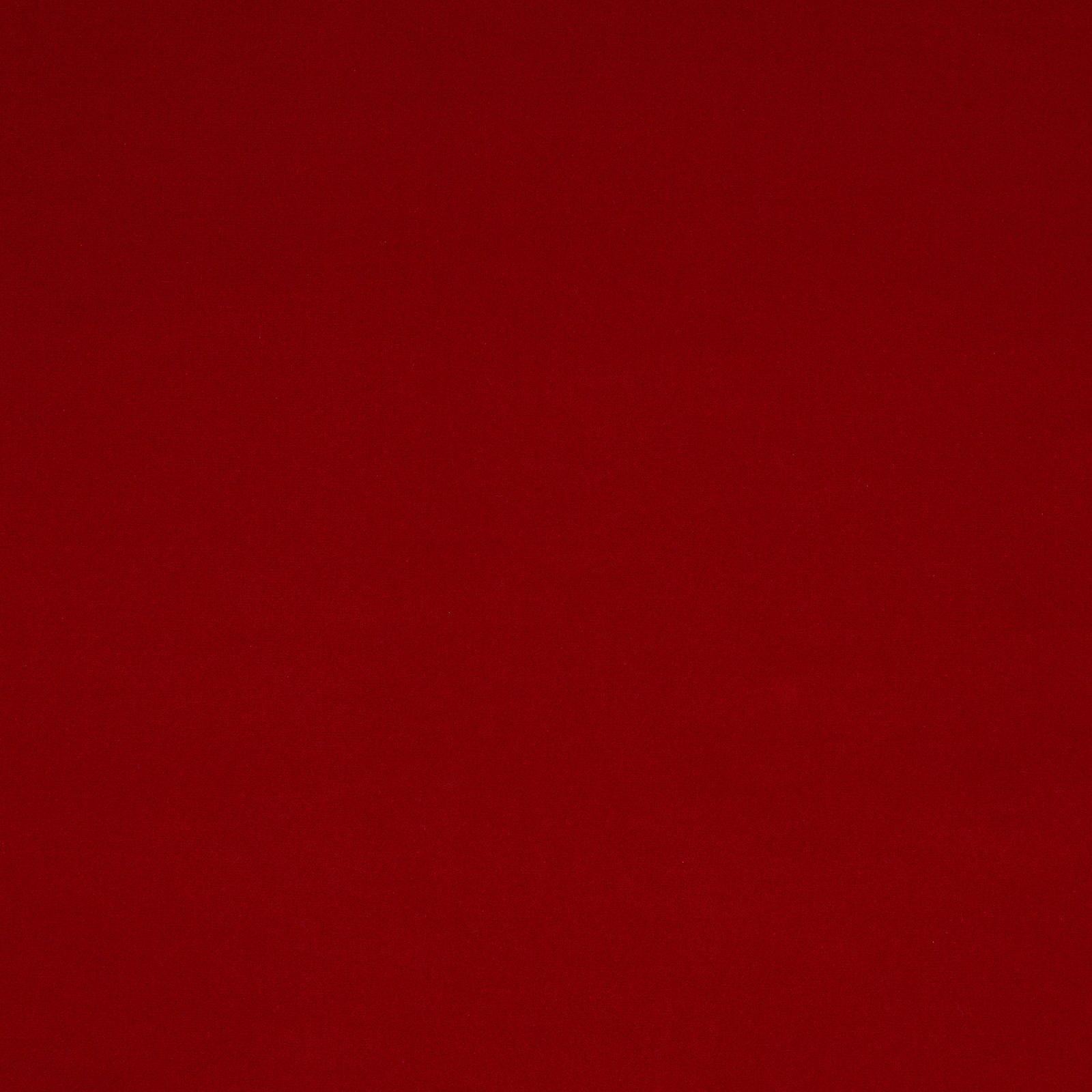 Deep écarlate red plain fabric swatch with a smooth, fine surface