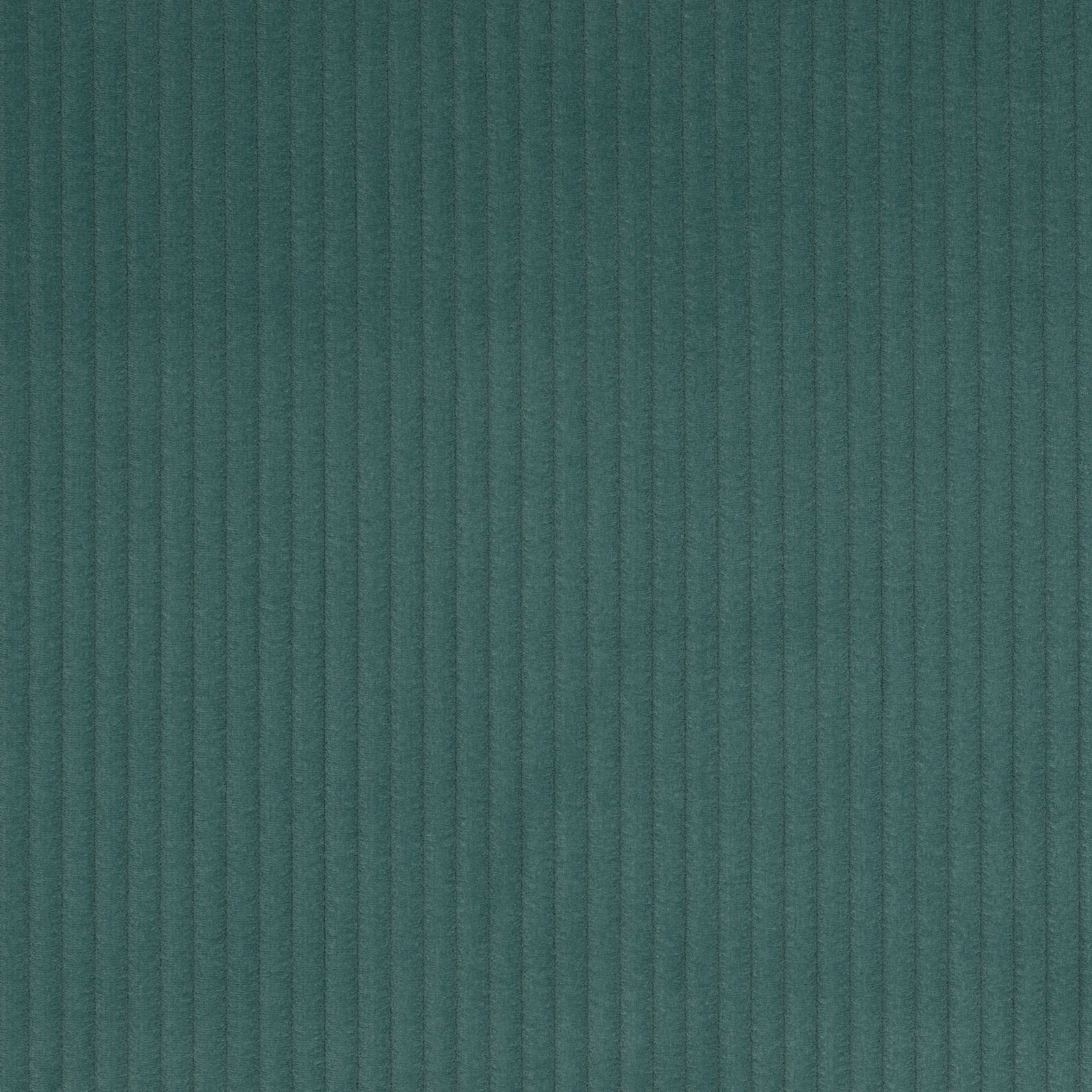 Muted aqua teal striped cotton fabric swatch with fine vertical ribbing