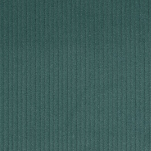 Muted aqua teal striped cotton fabric swatch with fine vertical ribbing