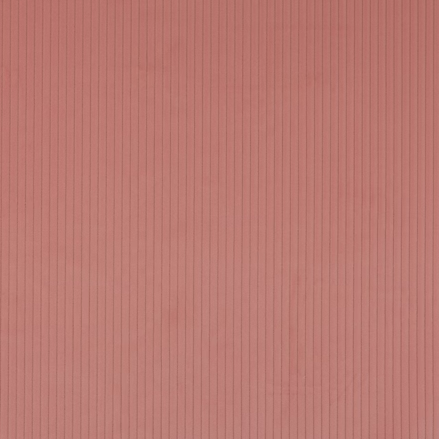 Soft dusty pink cotton fabric with fine vertical pinstripes