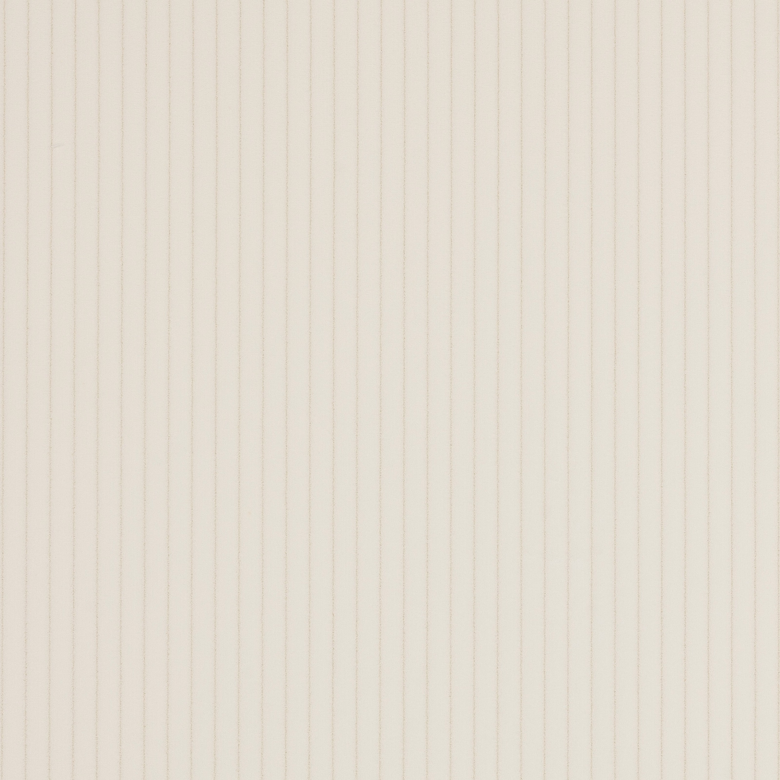 Ivory cotton stripe fabric with fine vertical pale beige lines