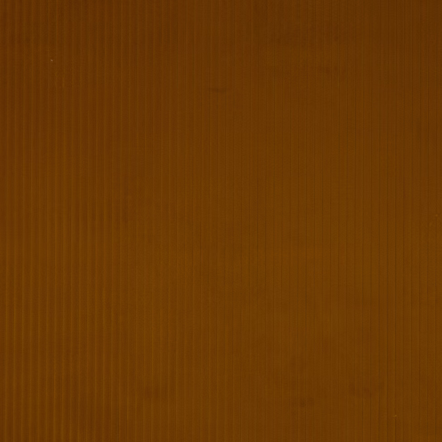 Burnished ochre gold cotton fabric with fine vertical striations and soft sheen