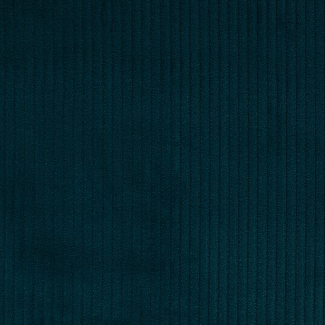 Deep teal ribbed cotton fabric swatch with subtle vertical striations