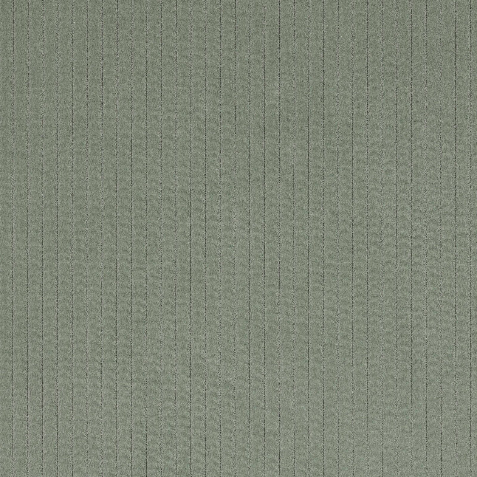 Soft sage green cotton fabric with fine vertical pinstripes