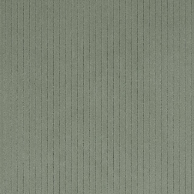 Soft sage green cotton fabric with fine vertical pinstripes