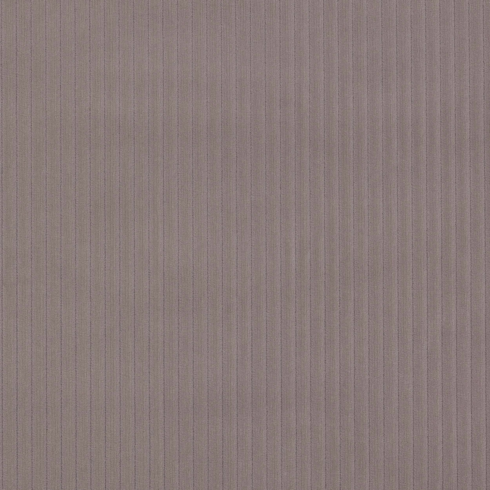 Soft taupe cotton fabric with fine vertical pinstripes and matte texture