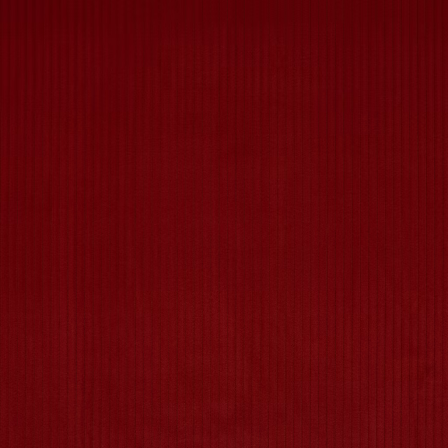 Deep terracotta red cotton swatch with fine vertical striations