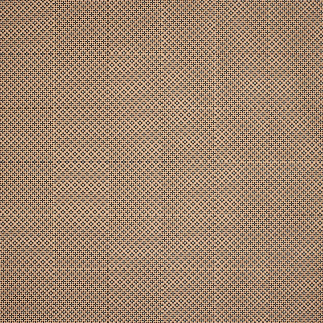 Small navy and tomato geometric weave on a warm beige ground