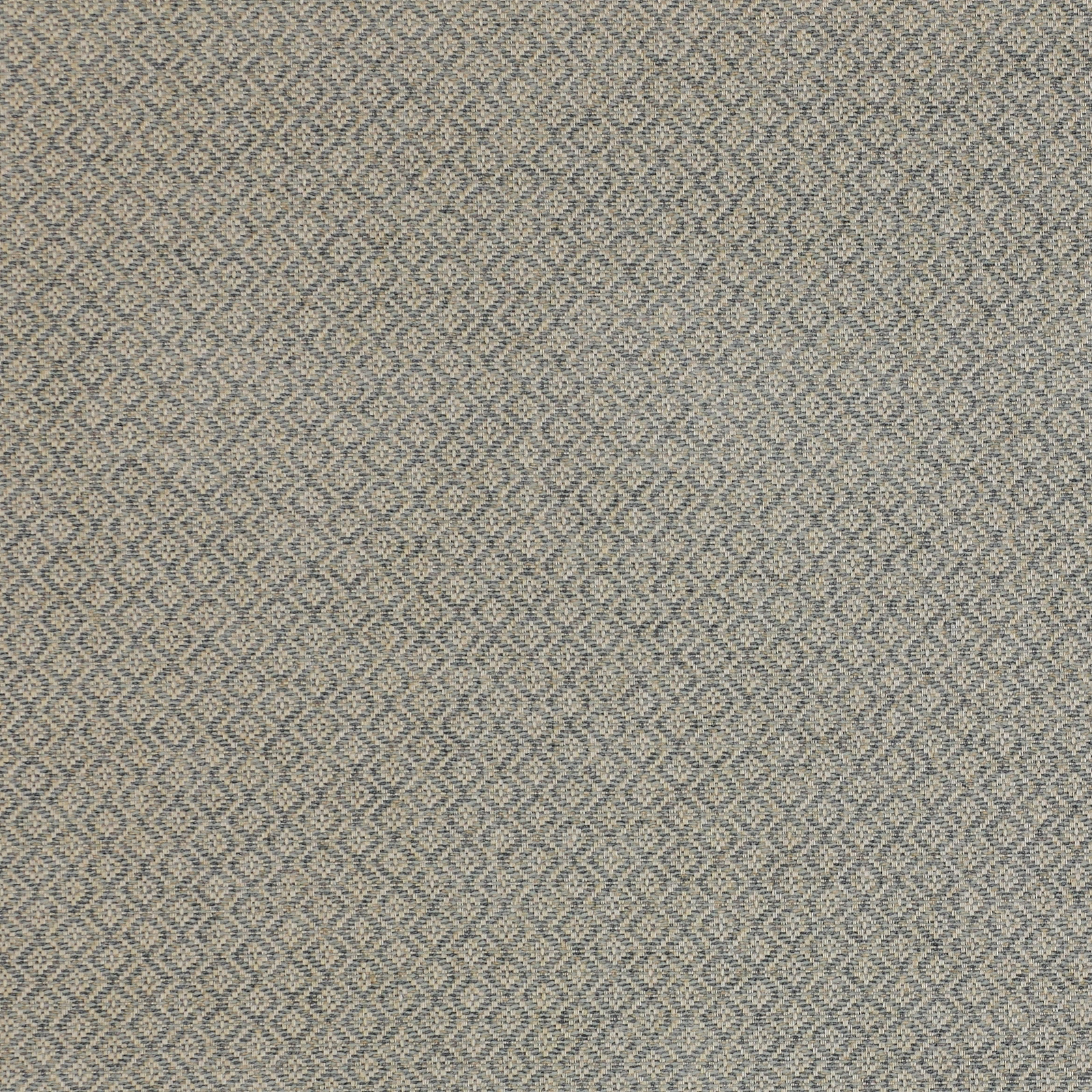 Small blue-grey geometric diamond weave on a textured fabric swatch